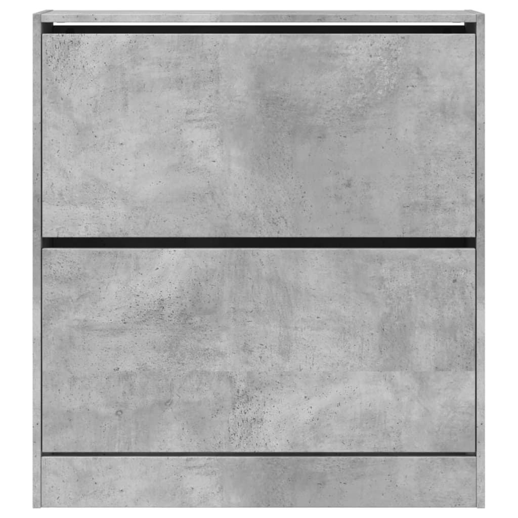 Shoe Cabinet Concrete Grey 80x21x87.5 cm Wood Material