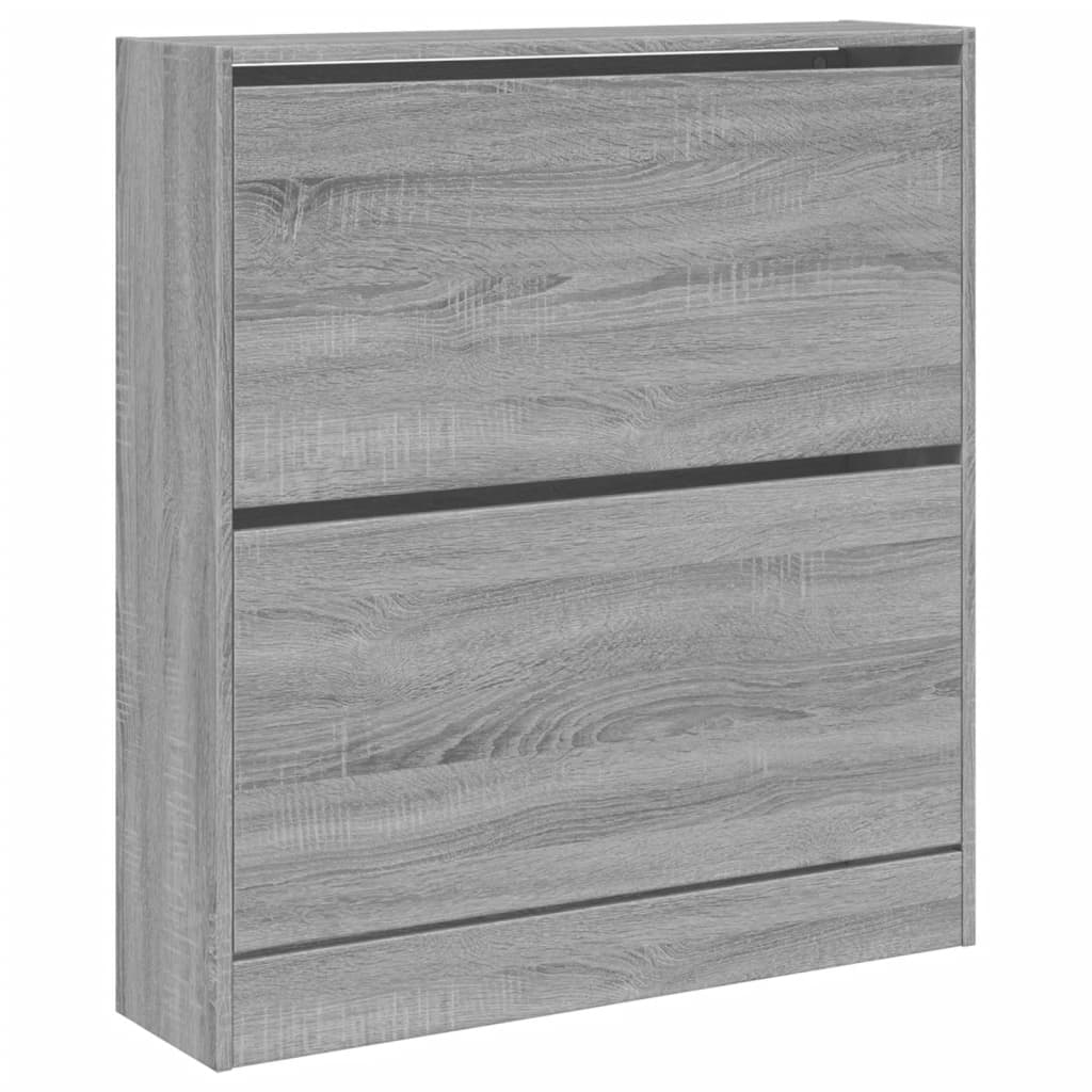 Schuhschrank Grau Sonoma 80x21x87,5 cm Holzwerkstoff