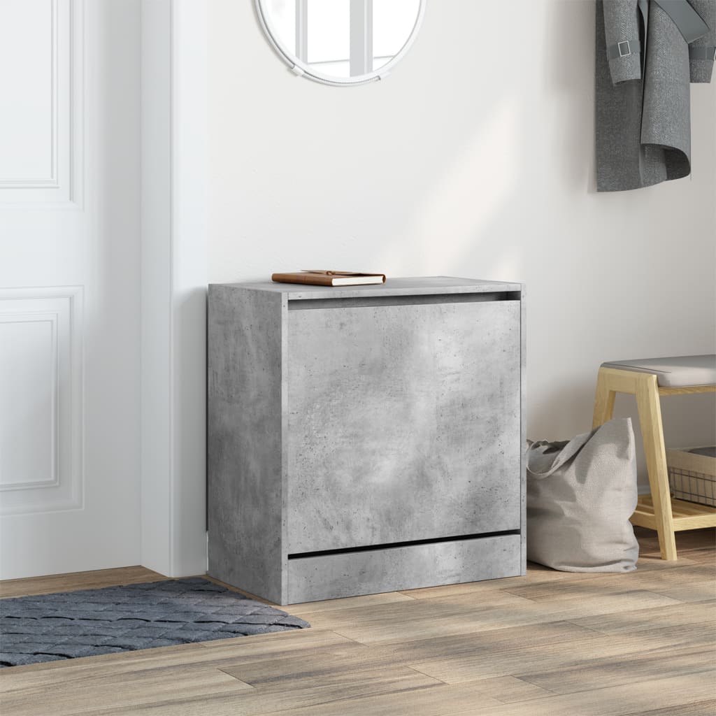 Shoe Cabinet Concrete Grey 60x34x63.5 cm Wood Material