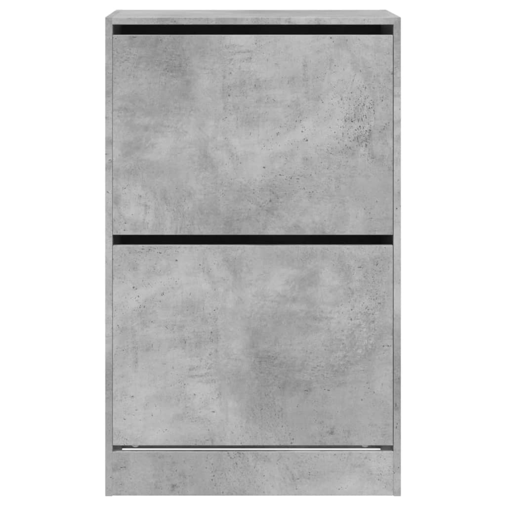 Shoe Cabinet Concrete Grey 60x34x96.5 cm Wood Material