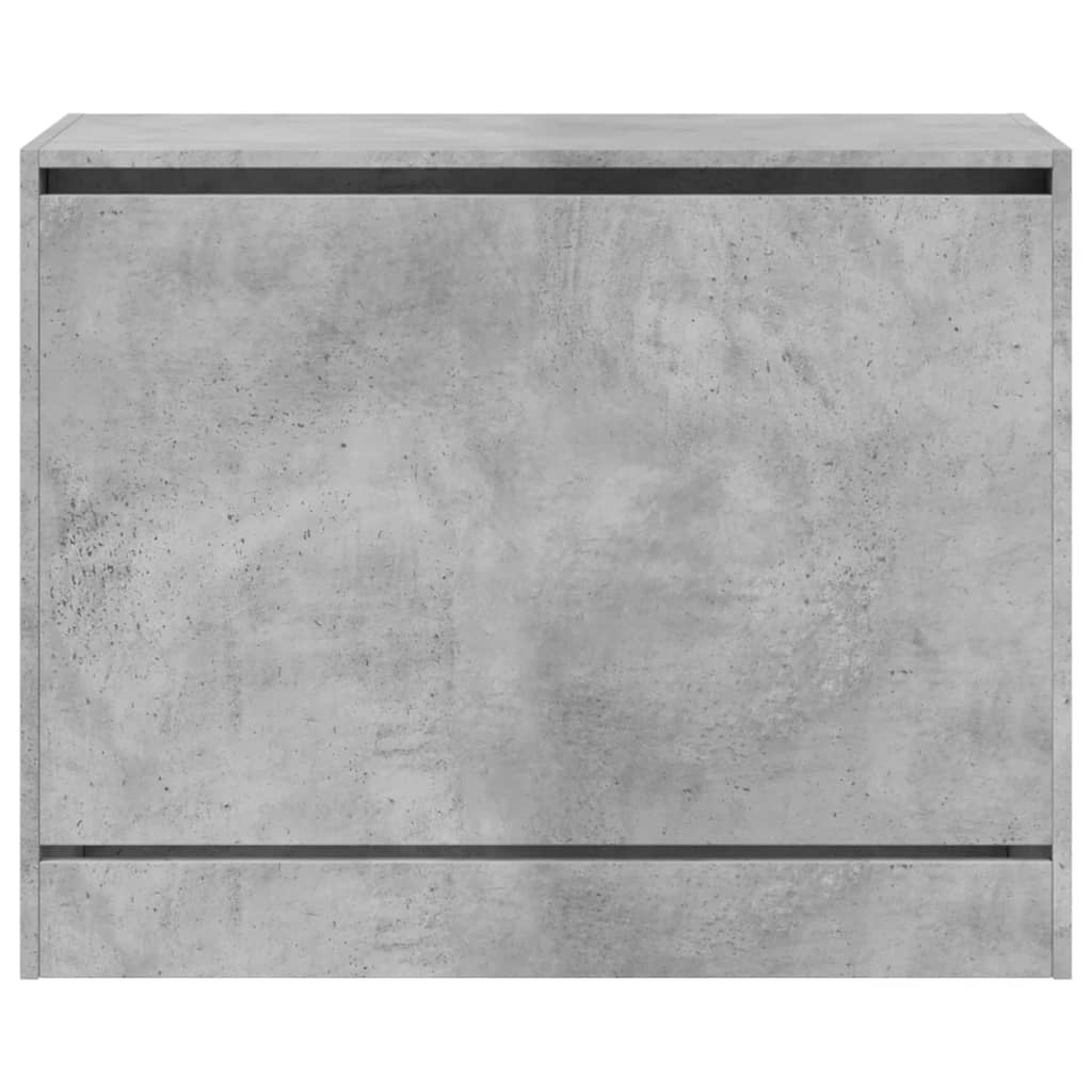 Shoe Cabinet Concrete Grey 80x34x63 cm Wood Material