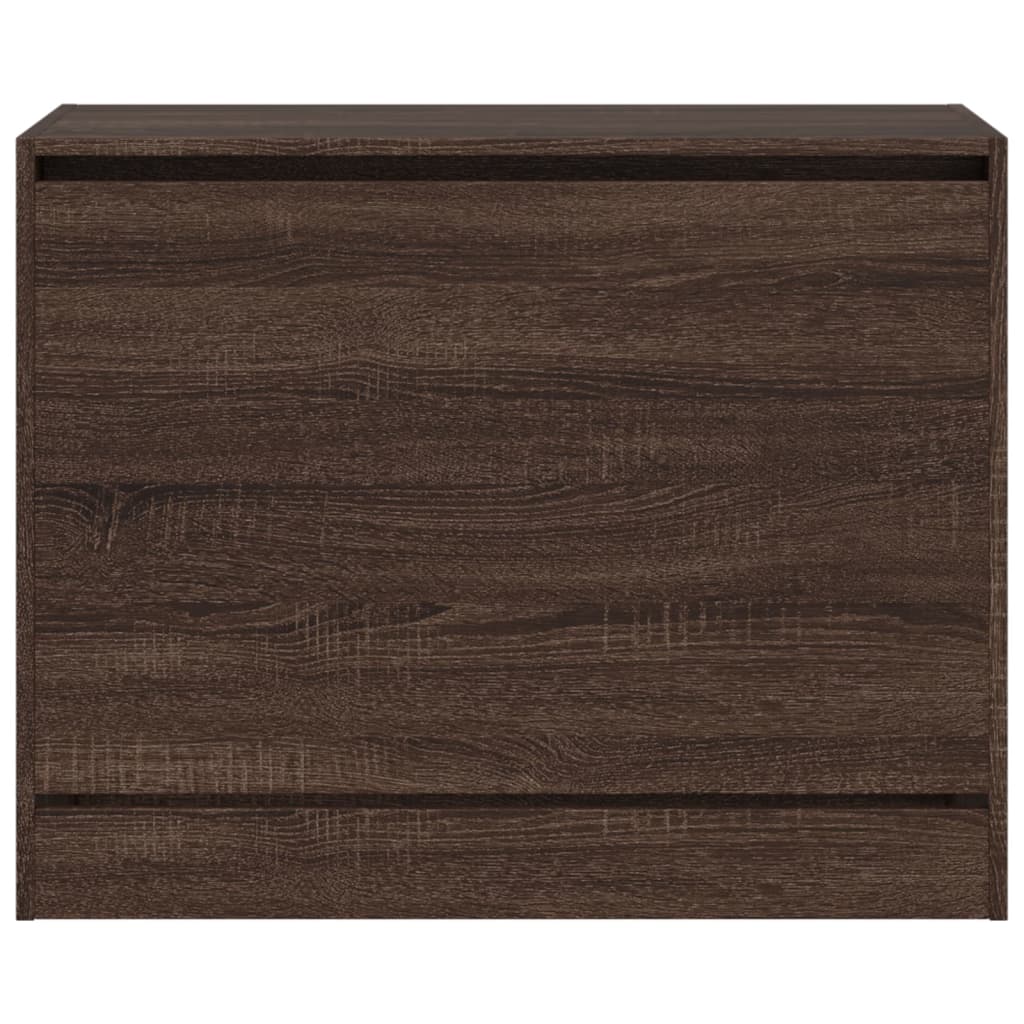 Shoe Cabinet Brown Oak Look 80x34x63 cm Wood Material