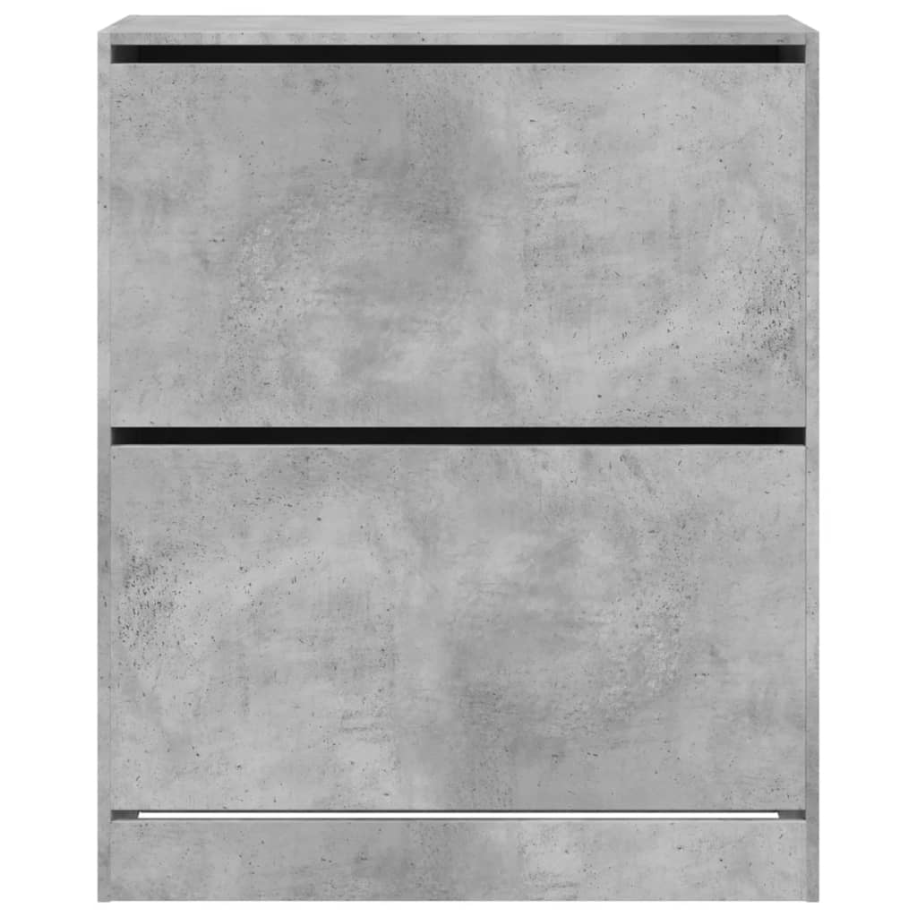 Shoe Cabinet Concrete Grey 80x34x96.5 cm Wood Material