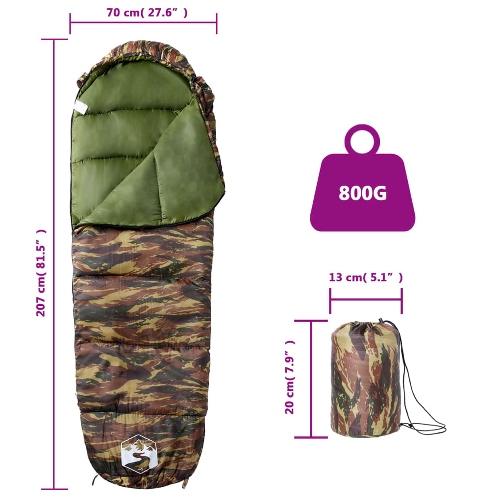 Sac de couchage momie pour adultes camping 3 saisons