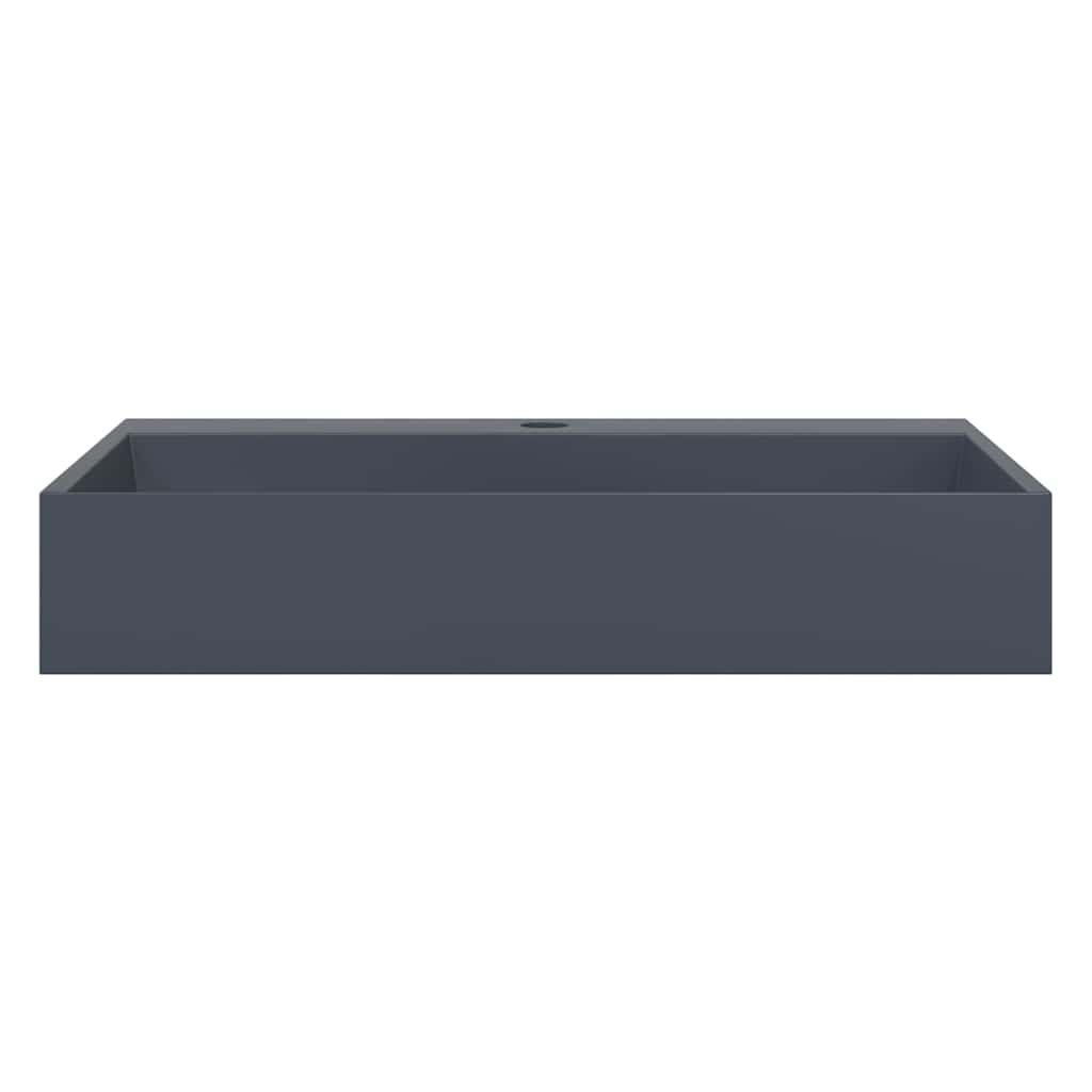 Waschbecken 60x38x11 cm Mineralguss/Marmorguss Anthrazit