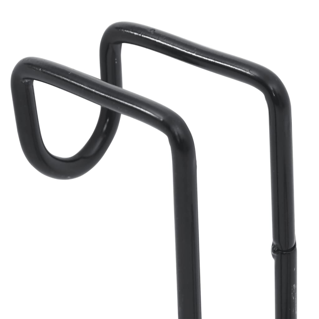 Trensenhalter 3 Stk. Schwarz Stahl