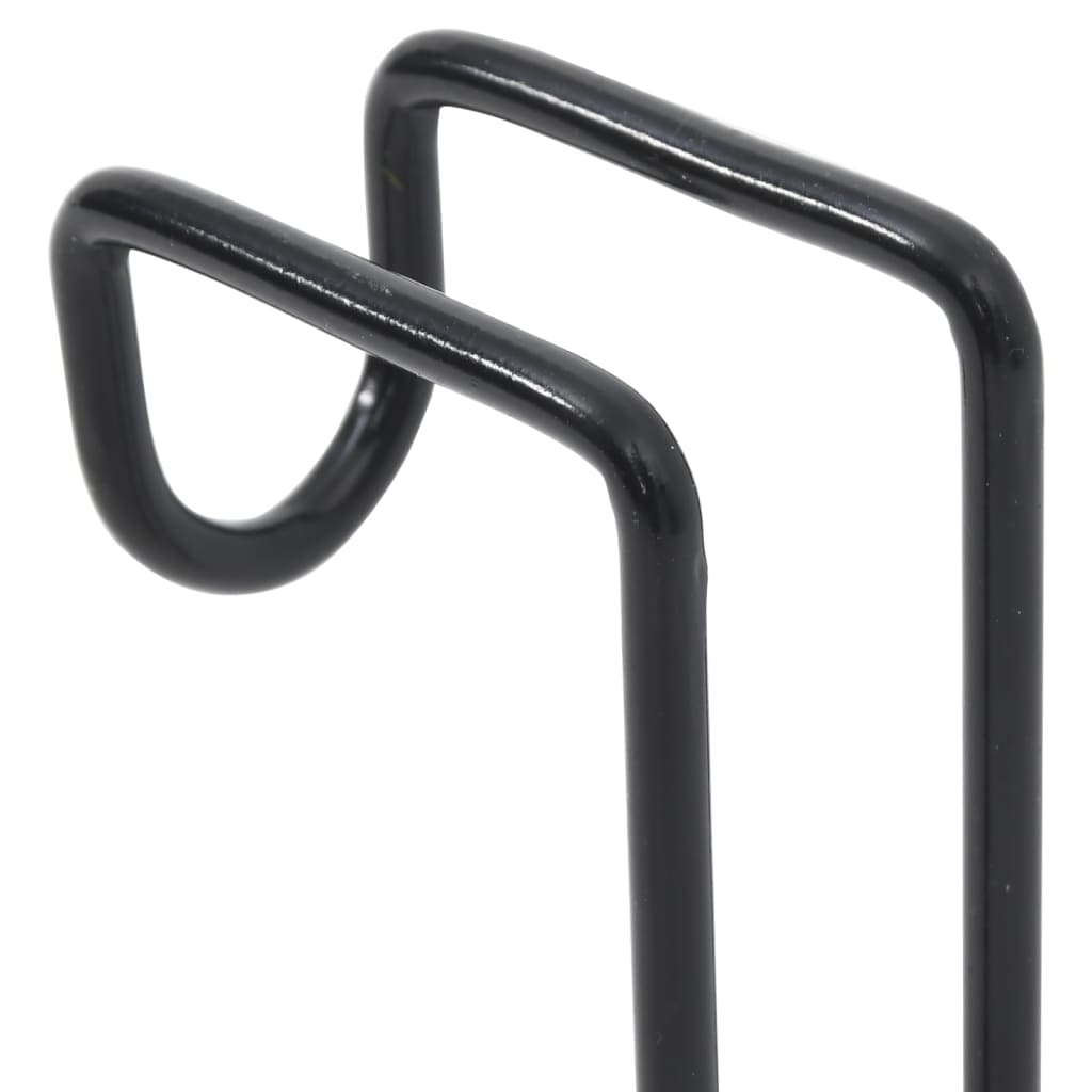 Trensenhalter 3 Stk. Schwarz Stahl