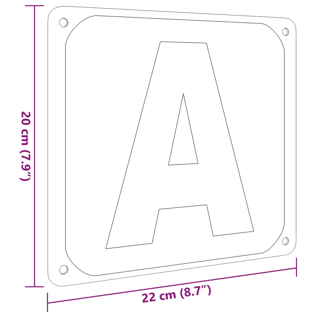 Buchstaben für Dressurviereck 12 Stk. Stahl