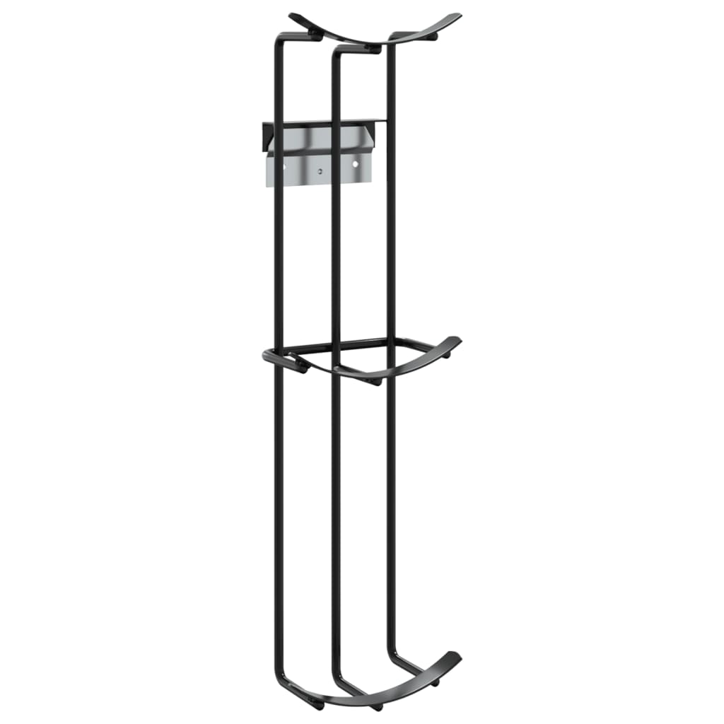 Fass-Hindernis-Halter 2 Stk. Schwarz Stahl