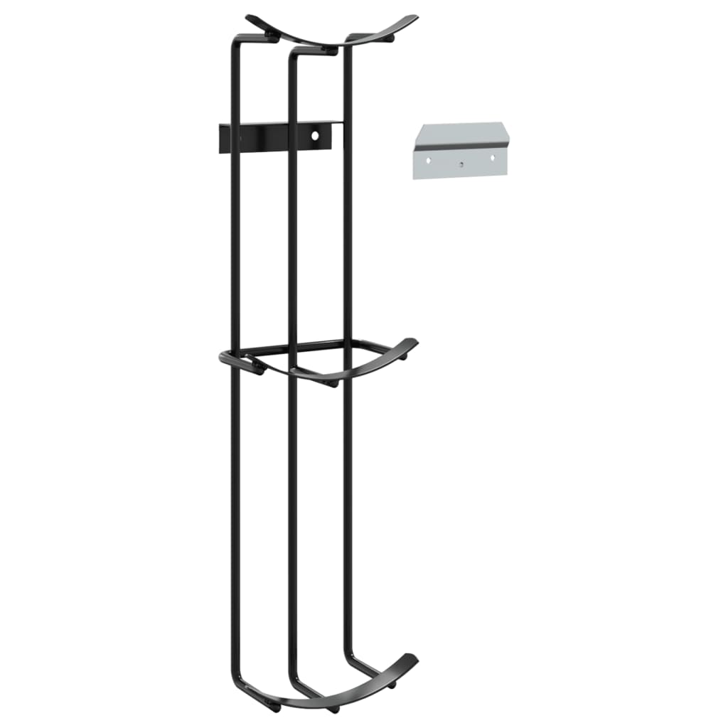 Fass-Hindernis-Halter 2 Stk. Schwarz Stahl