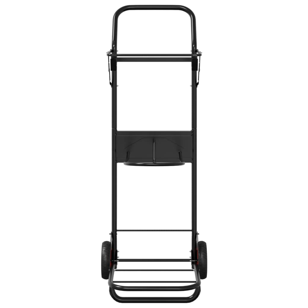 Sattelwagen Klappbar Schwarz Stahl