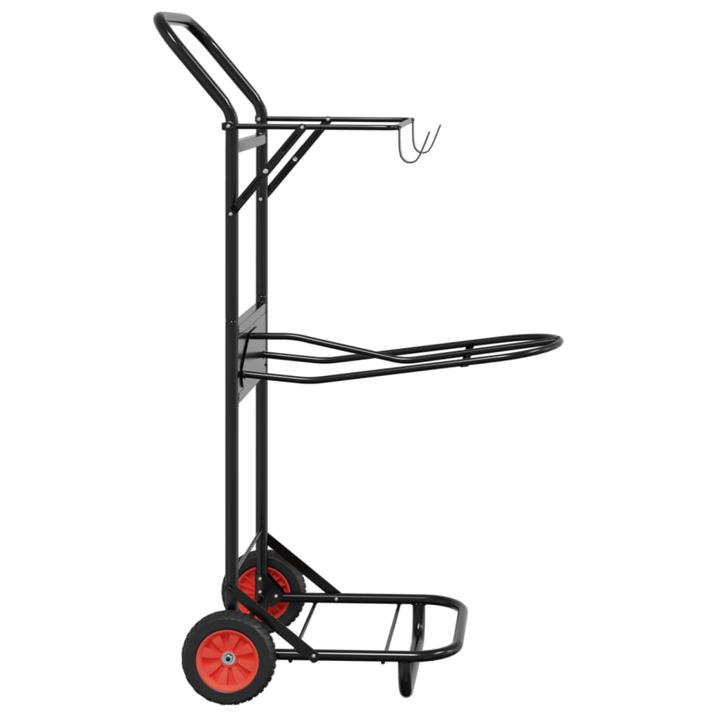 Sattelwagen Klappbar Schwarz Stahl