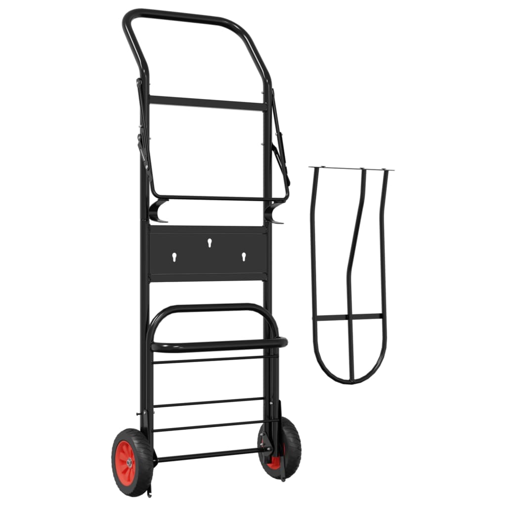 Sattelwagen Klappbar Schwarz Stahl