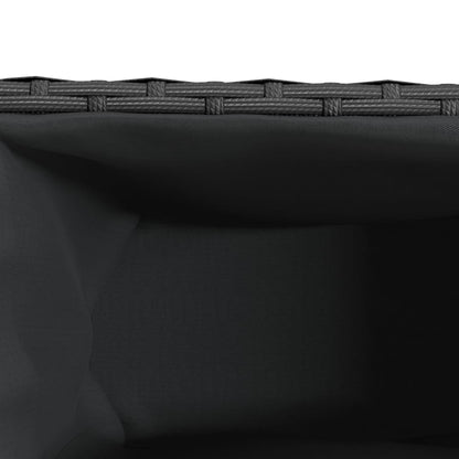 Hochbeet mit 2 Fächern Schwarz 90x20x40 cm Poly Rattan