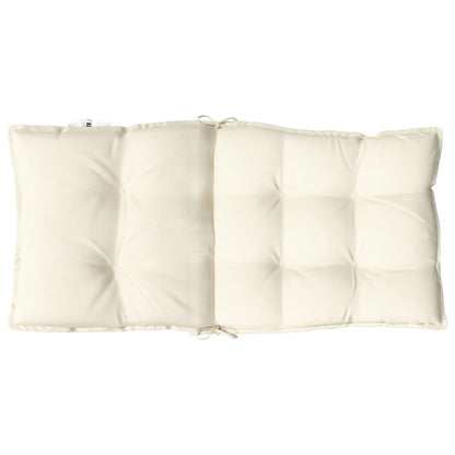 Niedriglehner-Auflagen 2 Stk. Creme Oxford-Gewebe