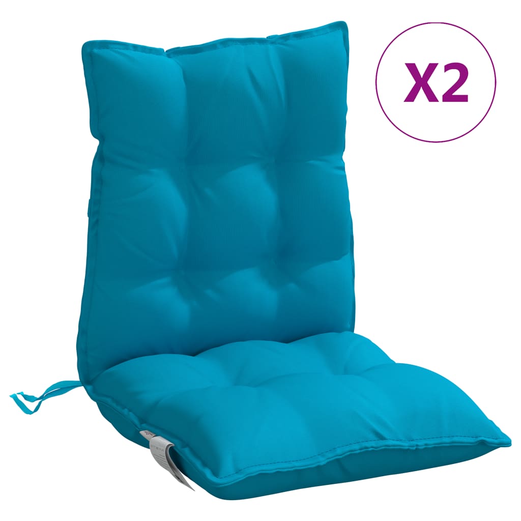 Niedriglehner-Auflagen 2 Stk. Hellblau Oxford-Gewebe