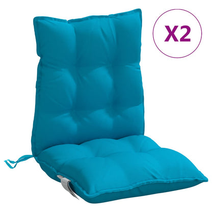 Niedriglehner-Auflagen 2 Stk. Hellblau Oxford-Gewebe