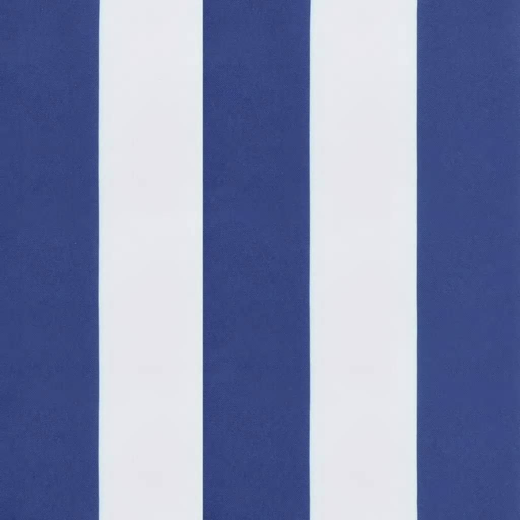 Niedriglehner-Auflagen 6 Stk. Blau Weiß Gestreift Oxford-Gewebe