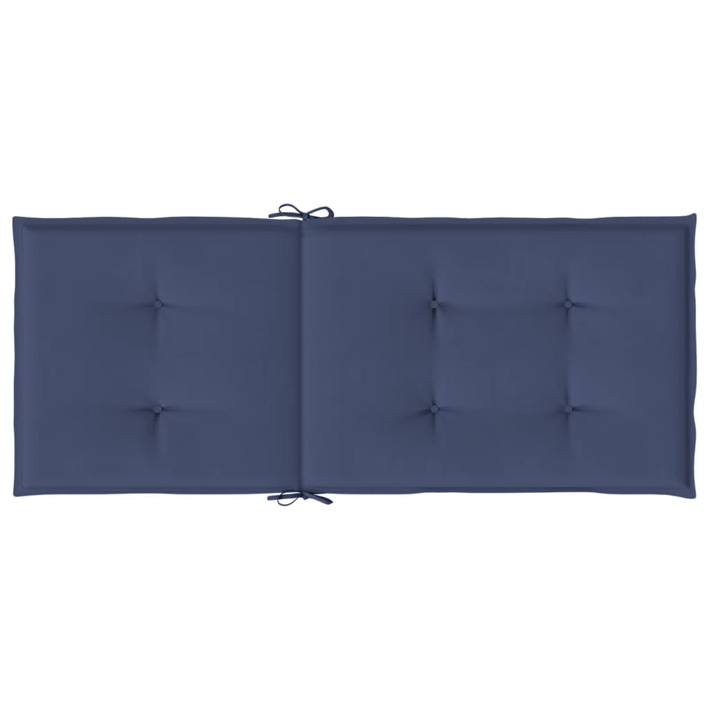 Hochlehner-Auflagen 6 Stk. Marineblau Stoff