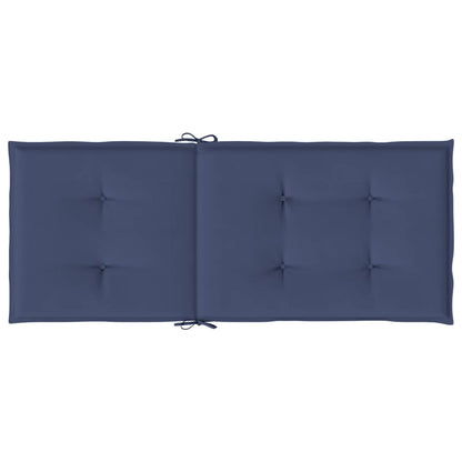 Hochlehner-Auflagen 6 Stk. Marineblau Stoff