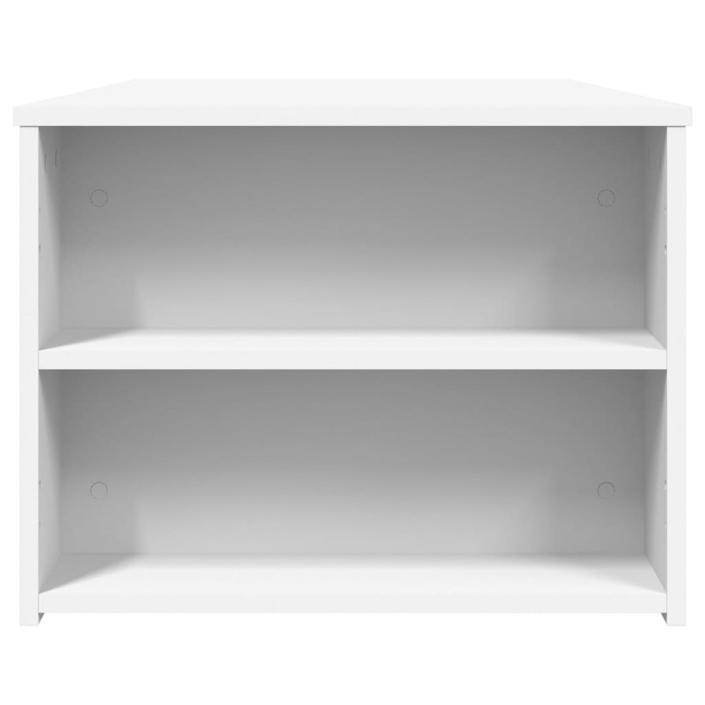 Table basse blanche 102x55x42 cm en bois