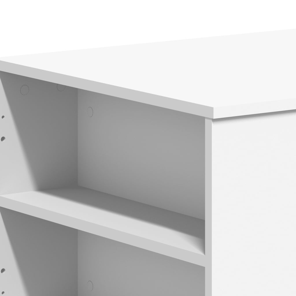 Table basse blanche 102x55x42 cm en bois