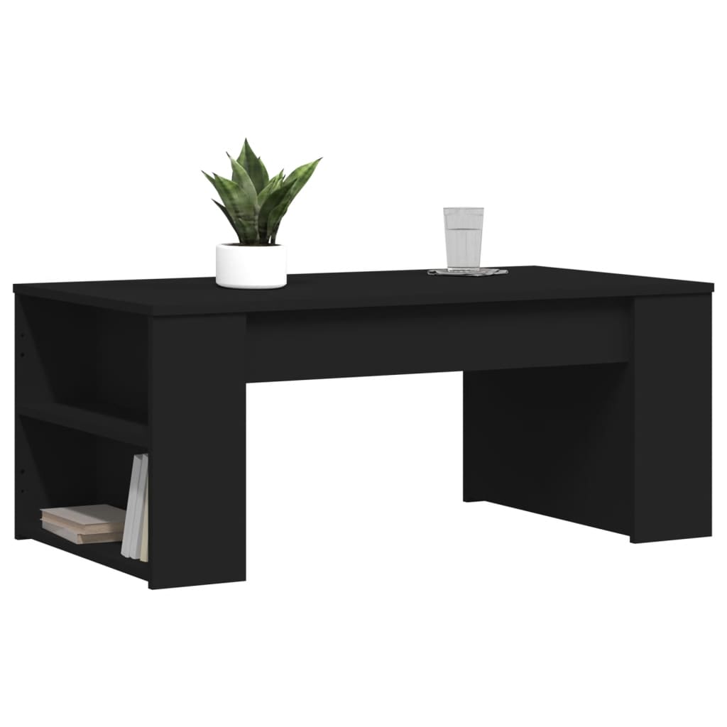 Coffee Table Black 102x55x42 cm Wood Material