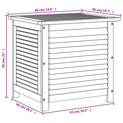 Gartenbox mit Lüftungsschlitzen 60x50x56 cm Massivholz Akazie