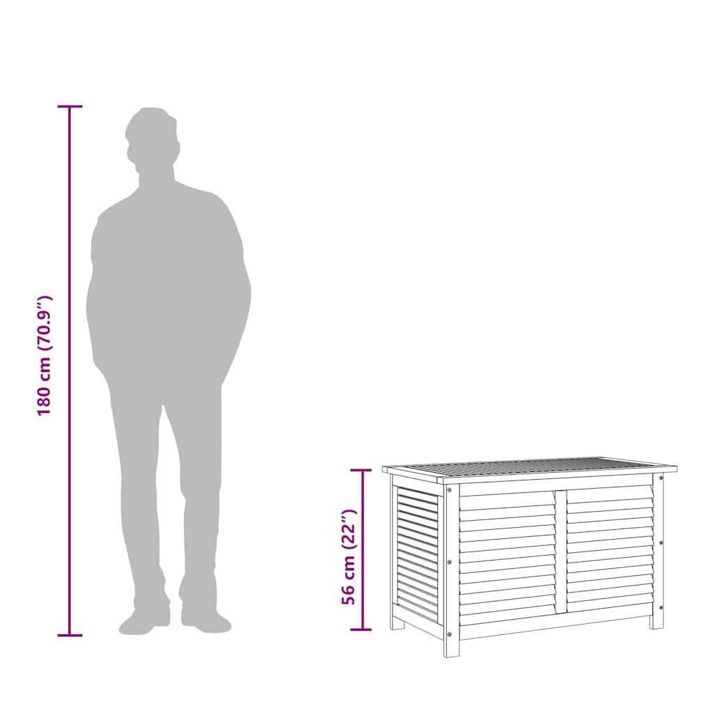 Gartenbox Mit Lüftungsschlitzen Massivholz Akazie