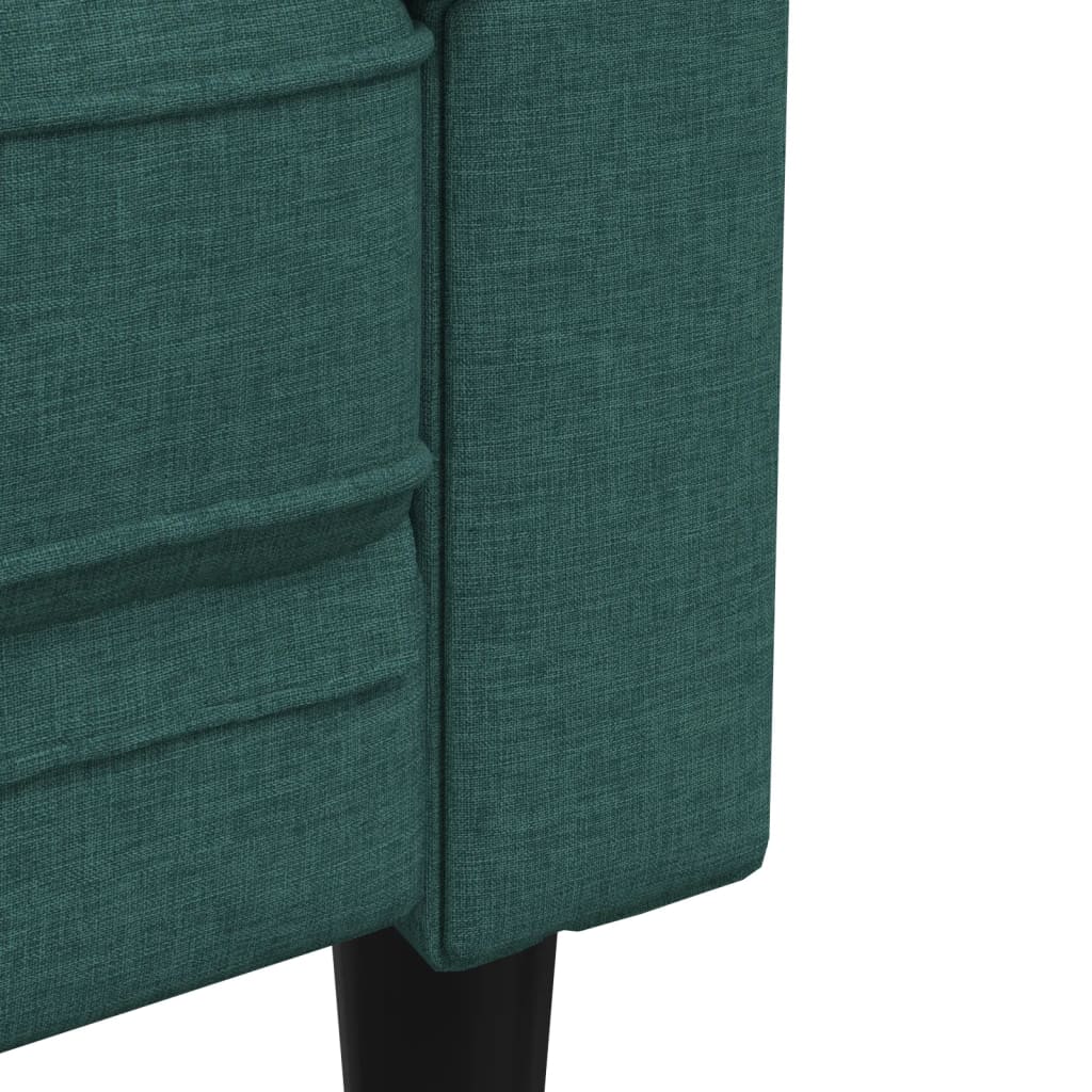 Fauteuil Chesterfield tissu vert foncé