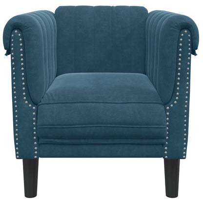 Sessel Blau Samt