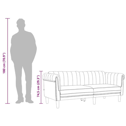 Sofa 3-Sitzer Rosa Samt