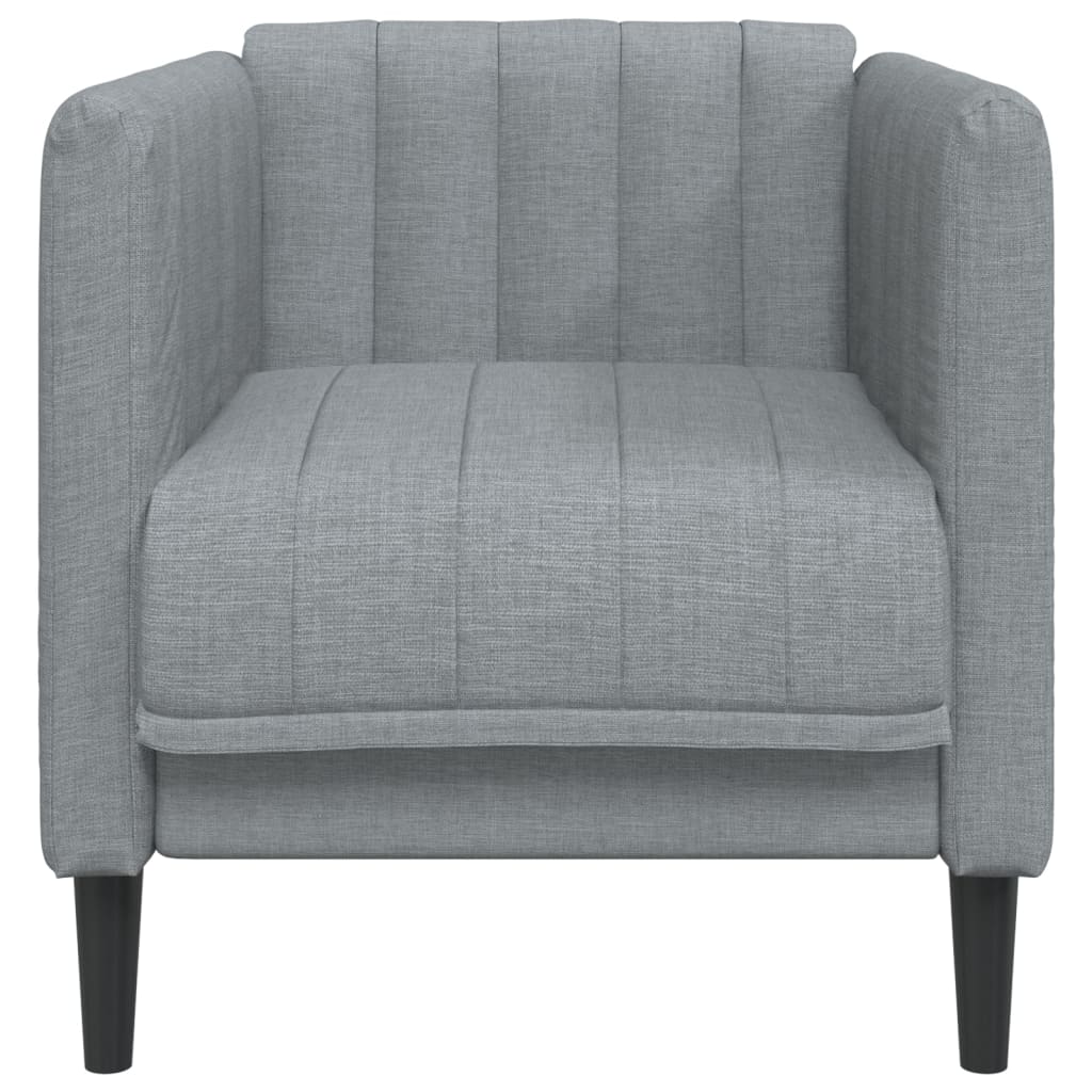 Fauteuil tissu gris clair