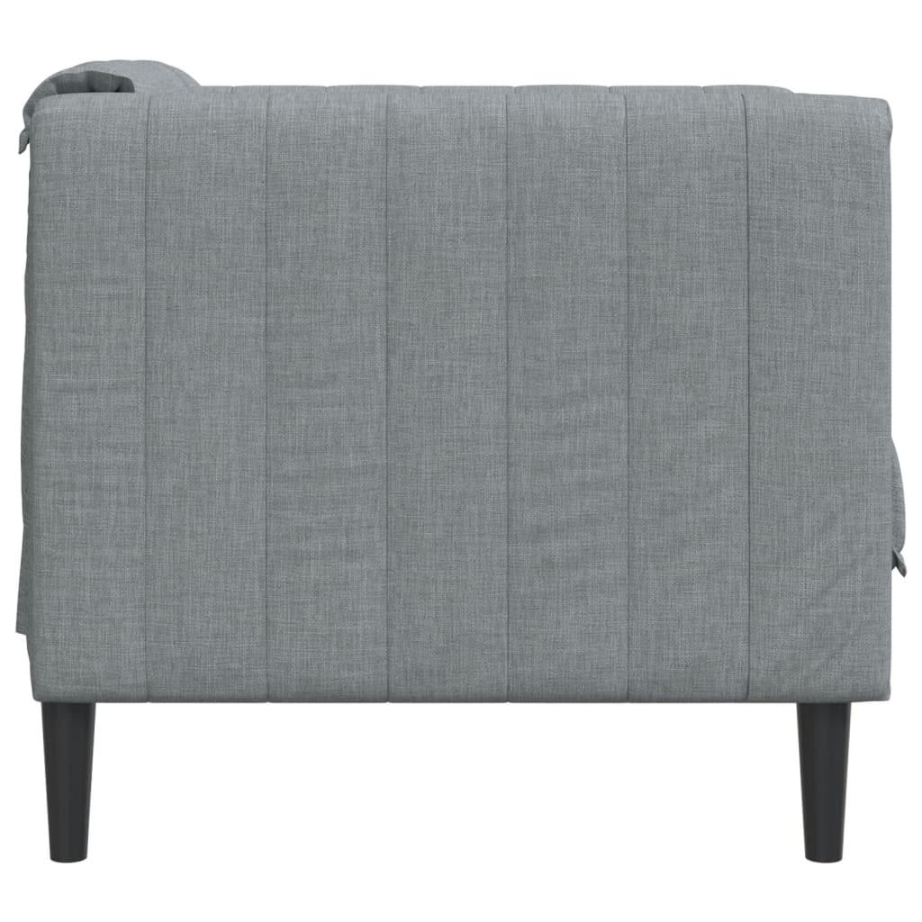 Fauteuil tissu gris clair