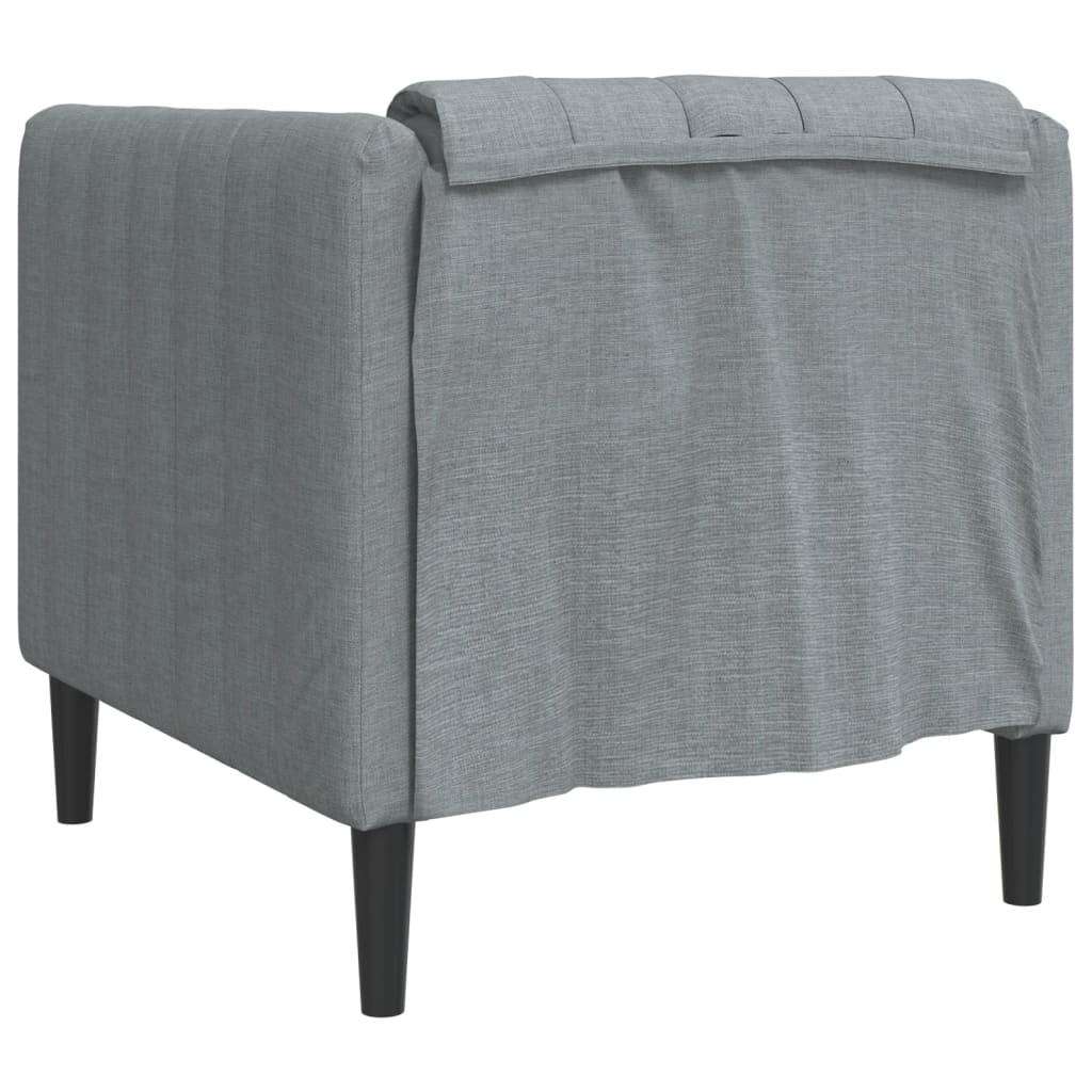 Fauteuil tissu gris clair