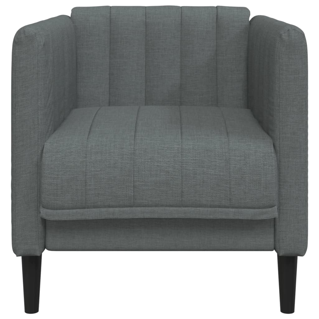 Fauteuil tissu gris foncé