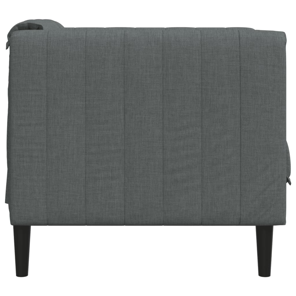 Fauteuil tissu gris foncé