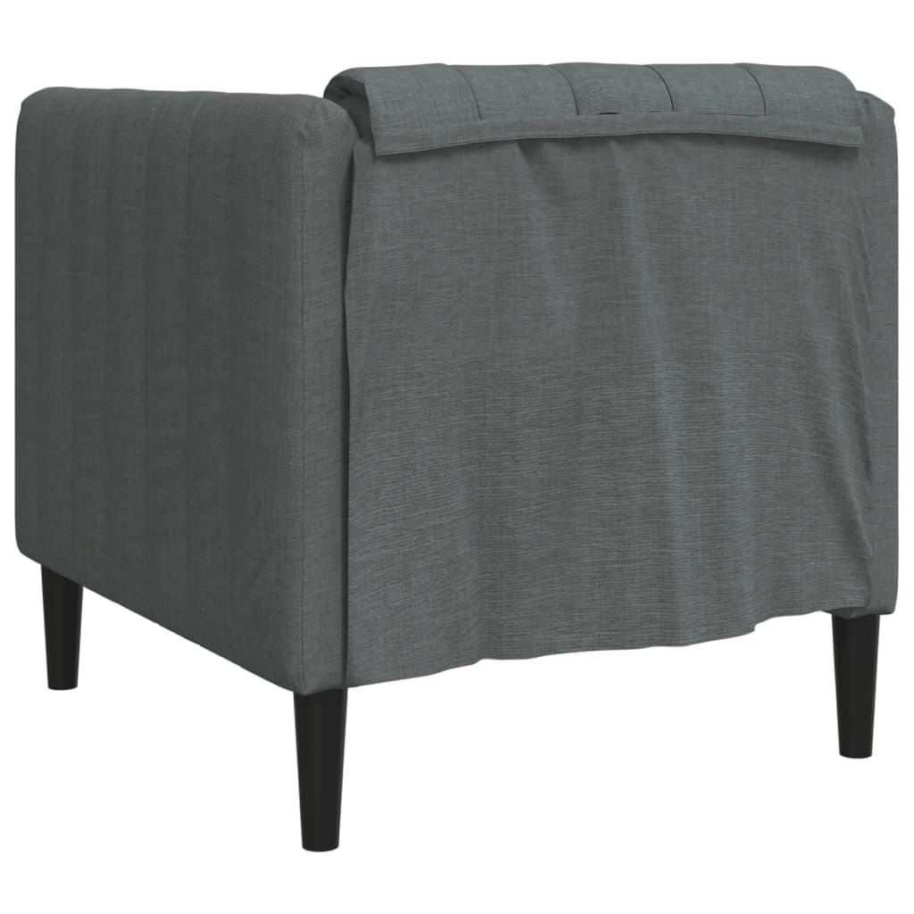 Fauteuil tissu gris foncé