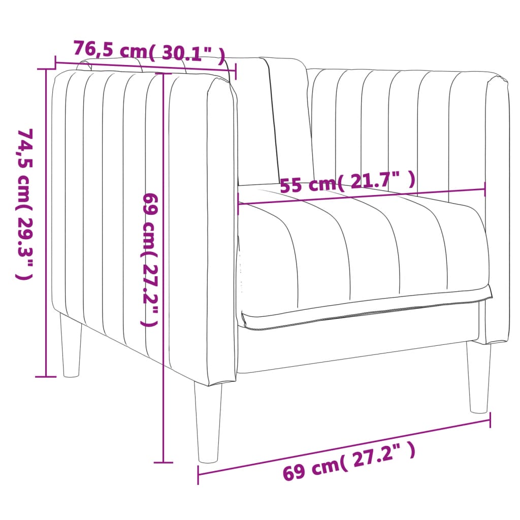 Sessel Dunkelgrau Stoff