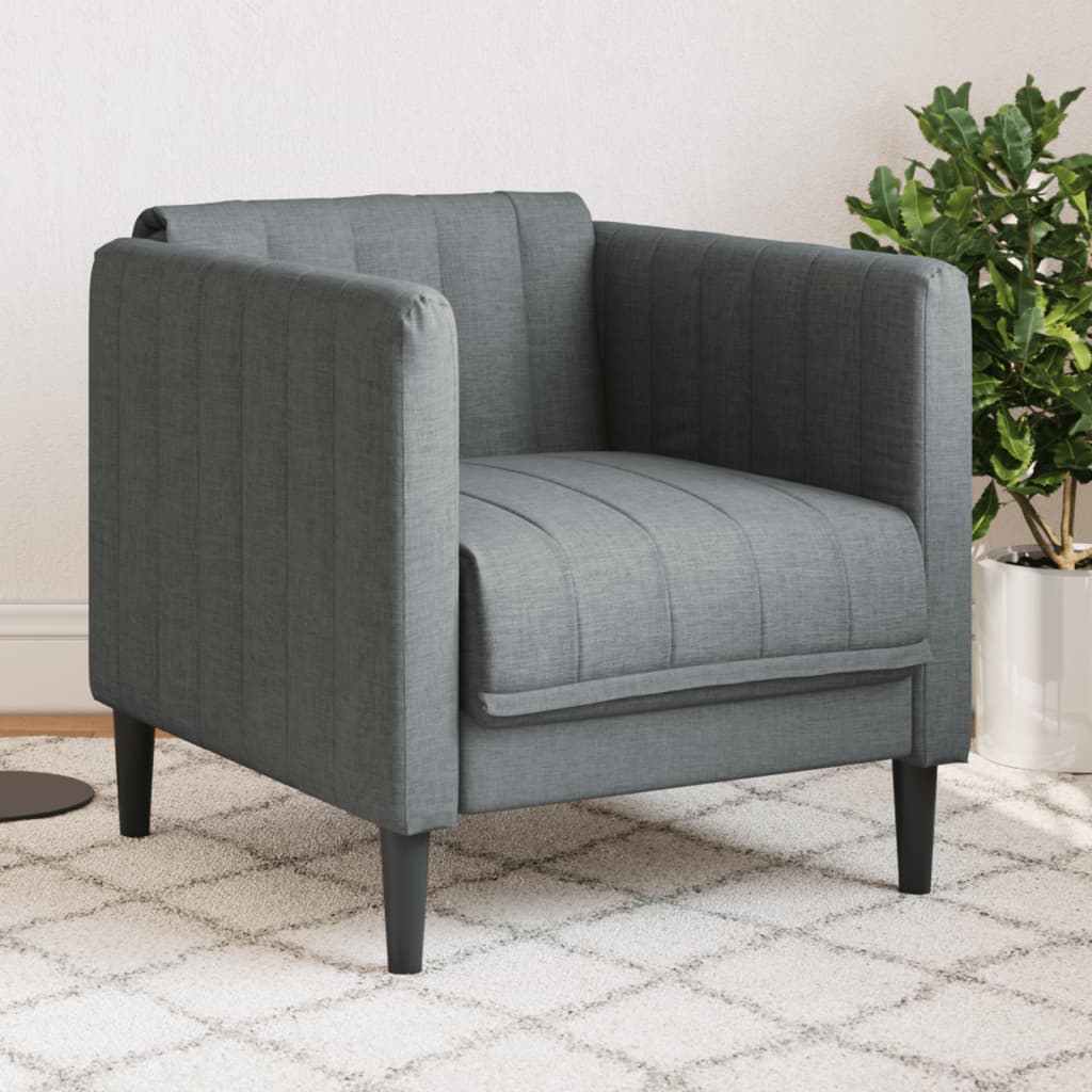 Fauteuil tissu gris foncé