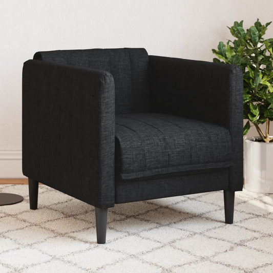 Fauteuil tissu noir