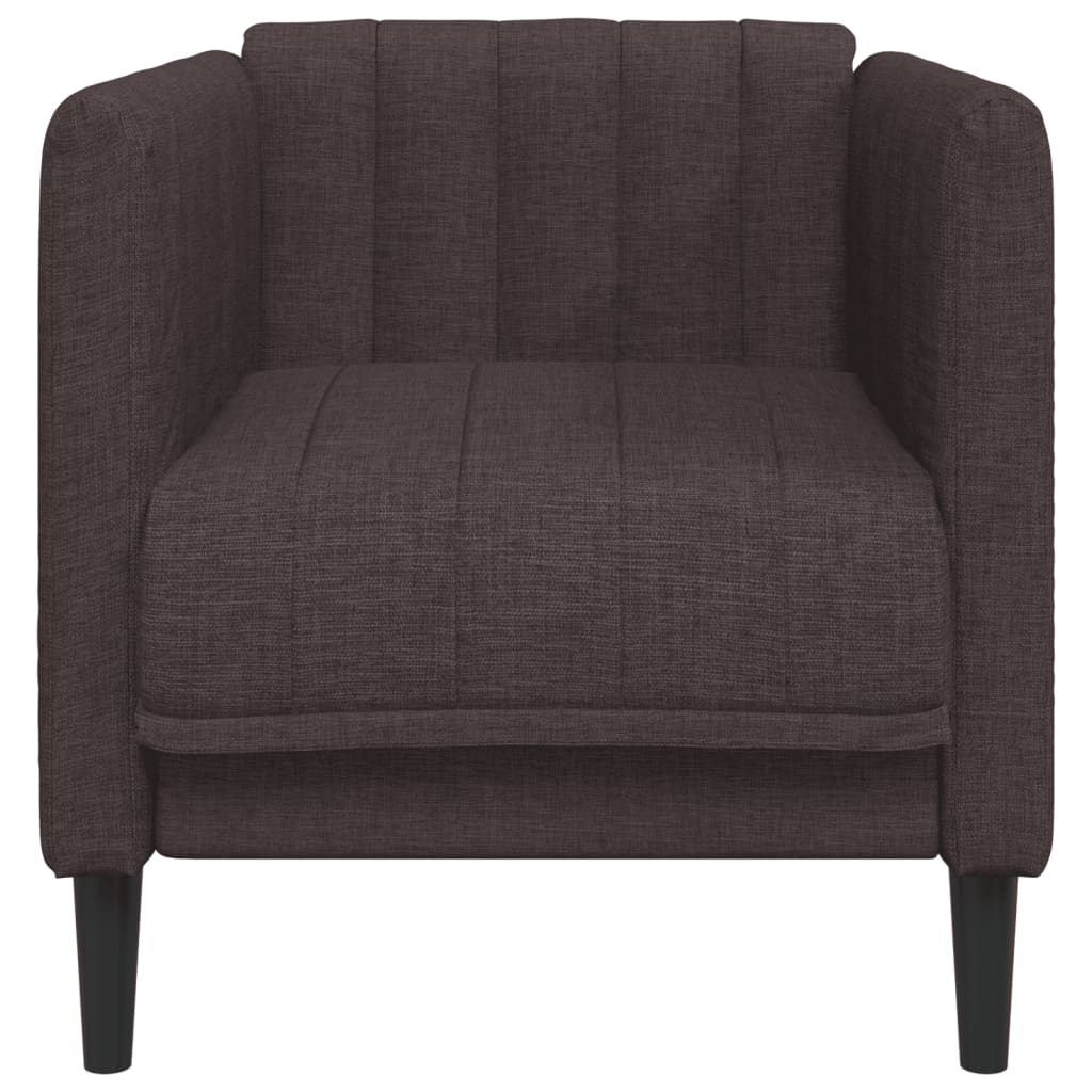 Fauteuil tissu marron foncé