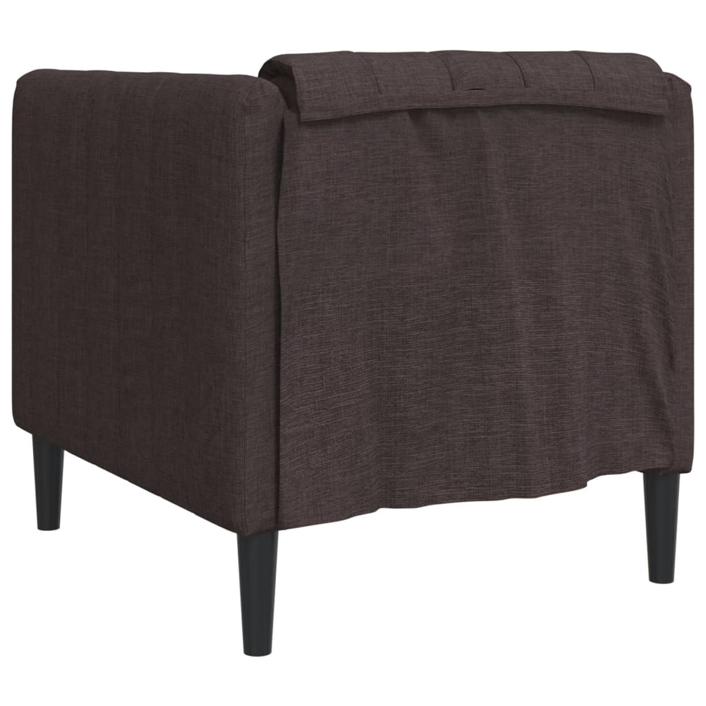 Fauteuil tissu marron foncé