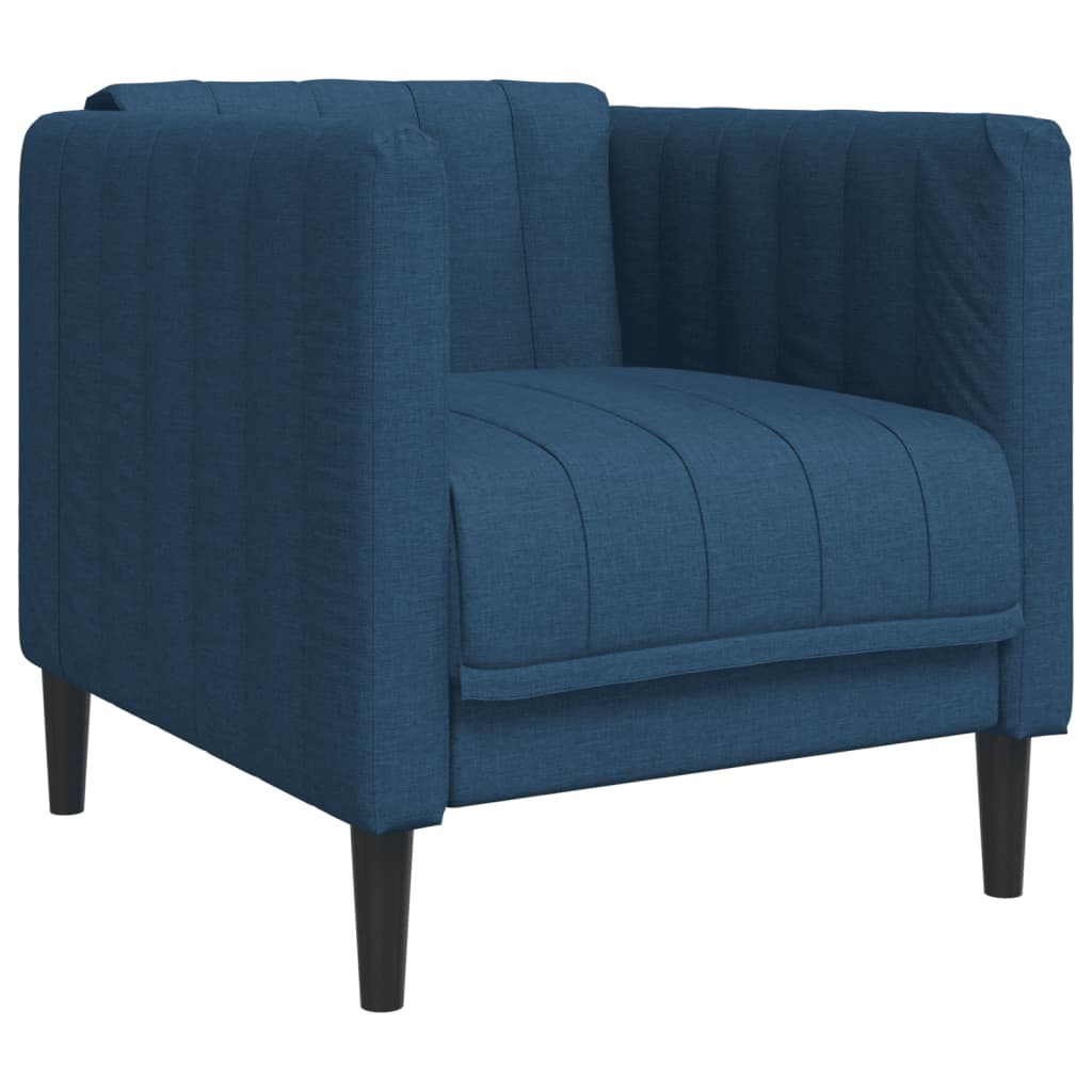 Fauteuil tissu bleu