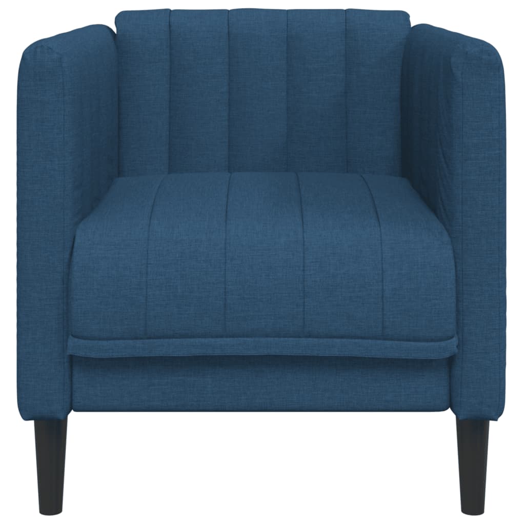 Fauteuil tissu bleu