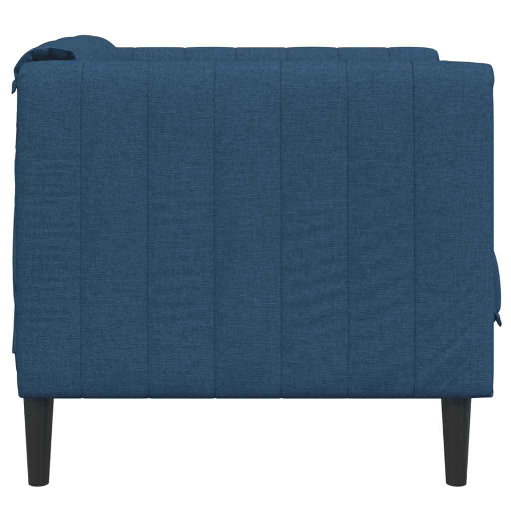 Fauteuil tissu bleu