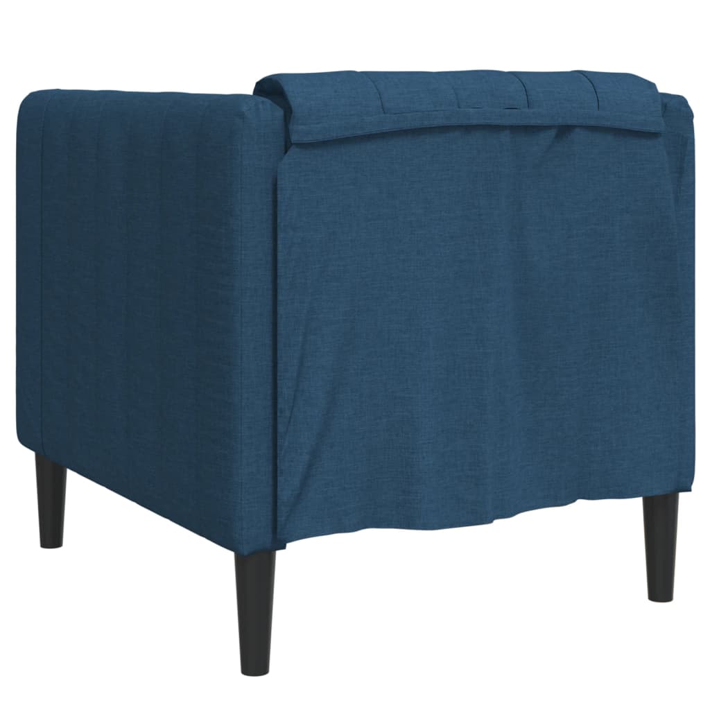 Fauteuil tissu bleu