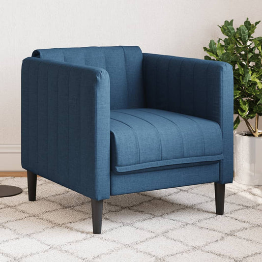 Fauteuil tissu bleu