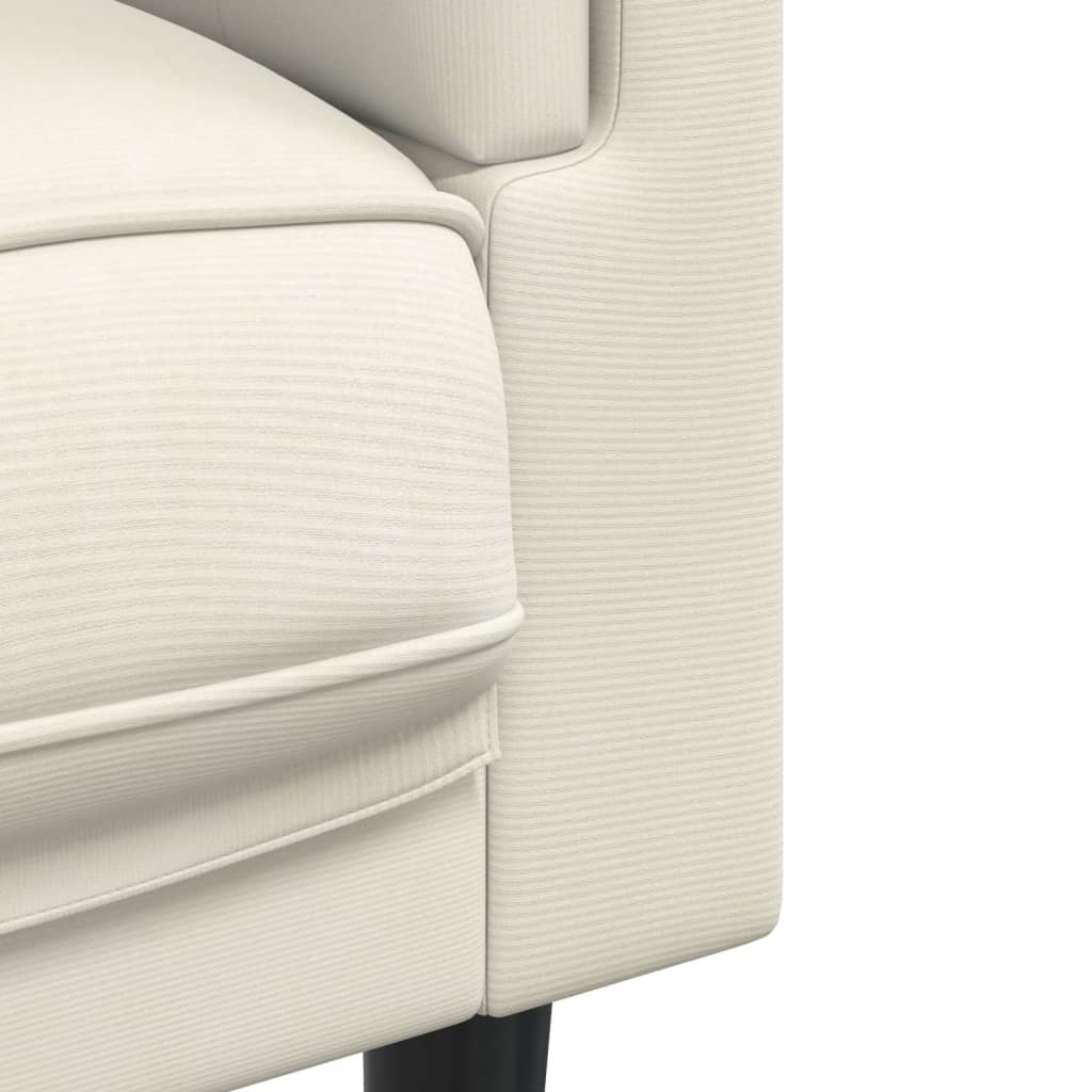 Fauteuil avec coussin en velours crème
