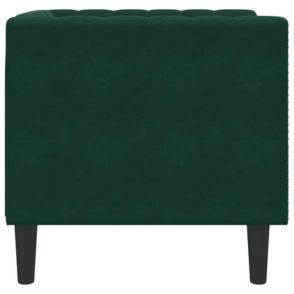 Chesterfield-Sessel Dunkelgrün Samt